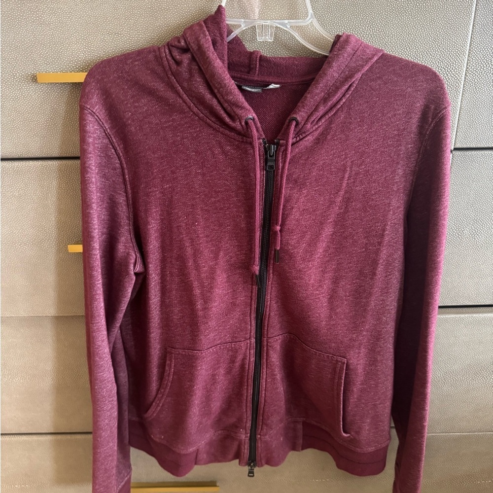 Armani Exchange Maroon Zip Up Jacket